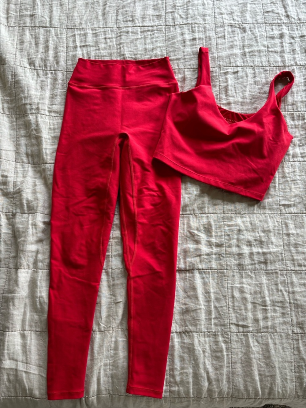 White Fox Athletics Red leggings & top set